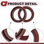Set of 2 Oil Seal Rotary Shaft Seal FKM Rubber 35x48x10mm