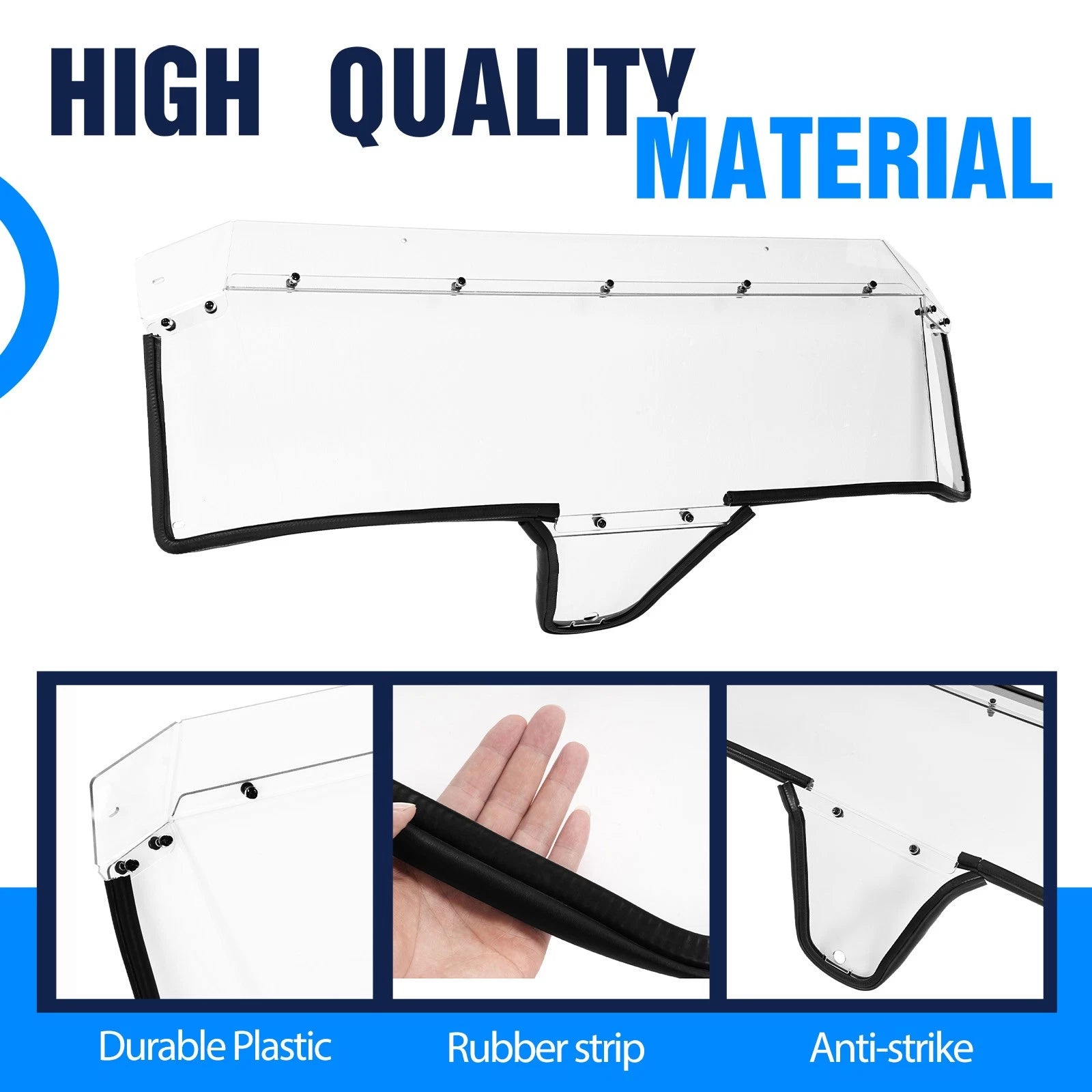 Clear Rear Windshield for Honda Pioneer 700 (2014–Present)