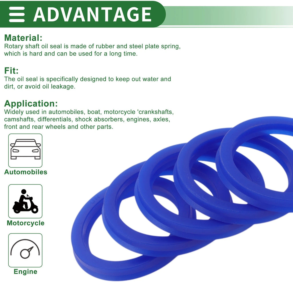 Set of 5 Oil Seal Rotary Shaft Seal 40x50x6mm High Pressure for Various Models
