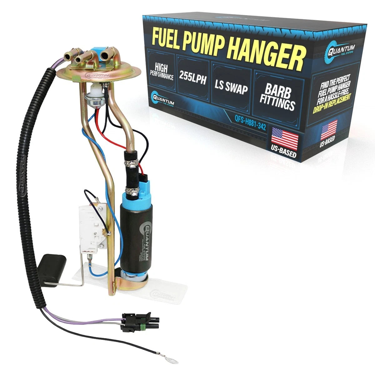 255LPH Fuel Pump + Barb Hanger for GMC R2500 Squarebody (1987–1989) GSS342G3
