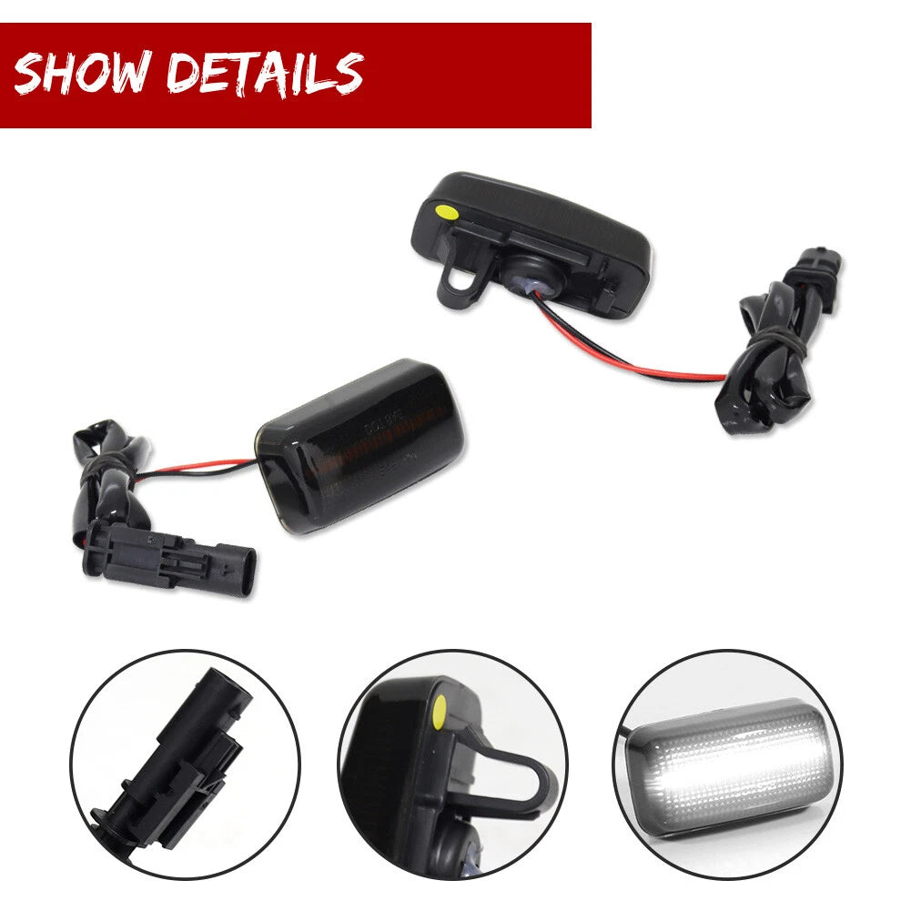 Set of 2 LED Side Marker Lights for Chevy Silverado 2500HD 3500HD (2015–2023)