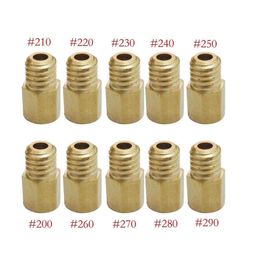 10Pcs Main & Pilot Jets Kit for Mikuni TM TMX VM VM22 (All Years)