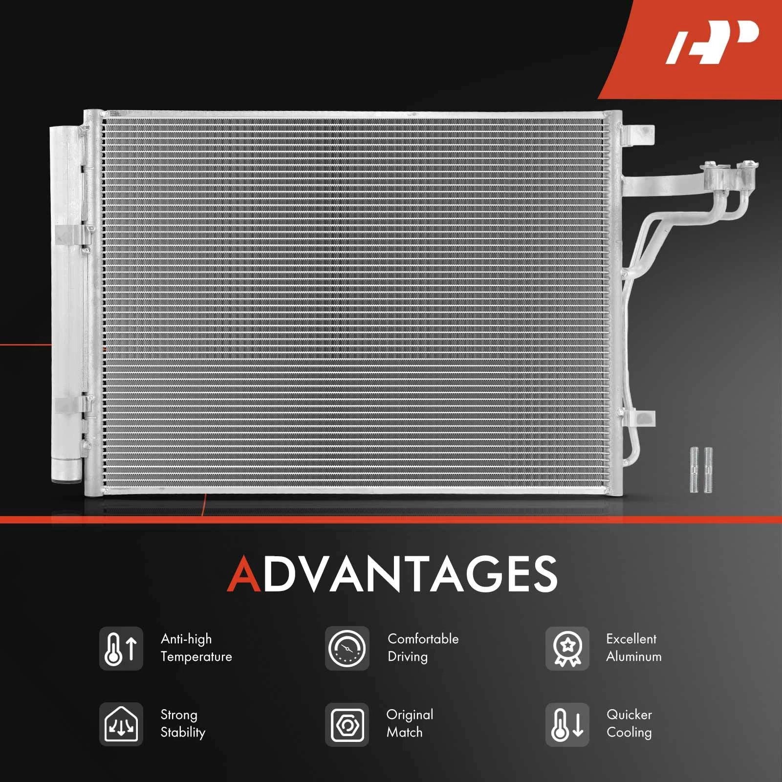 A/C Condenser with Bracket & Receiver Drier for Kia Soul (2017-2019)