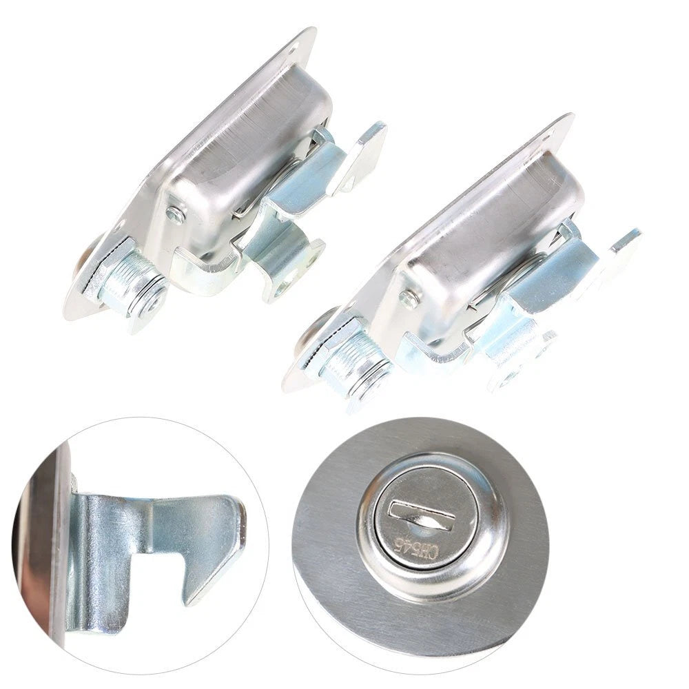 Set of 2 Stainless Door Key Latch Paddle Handles for RV Trailer