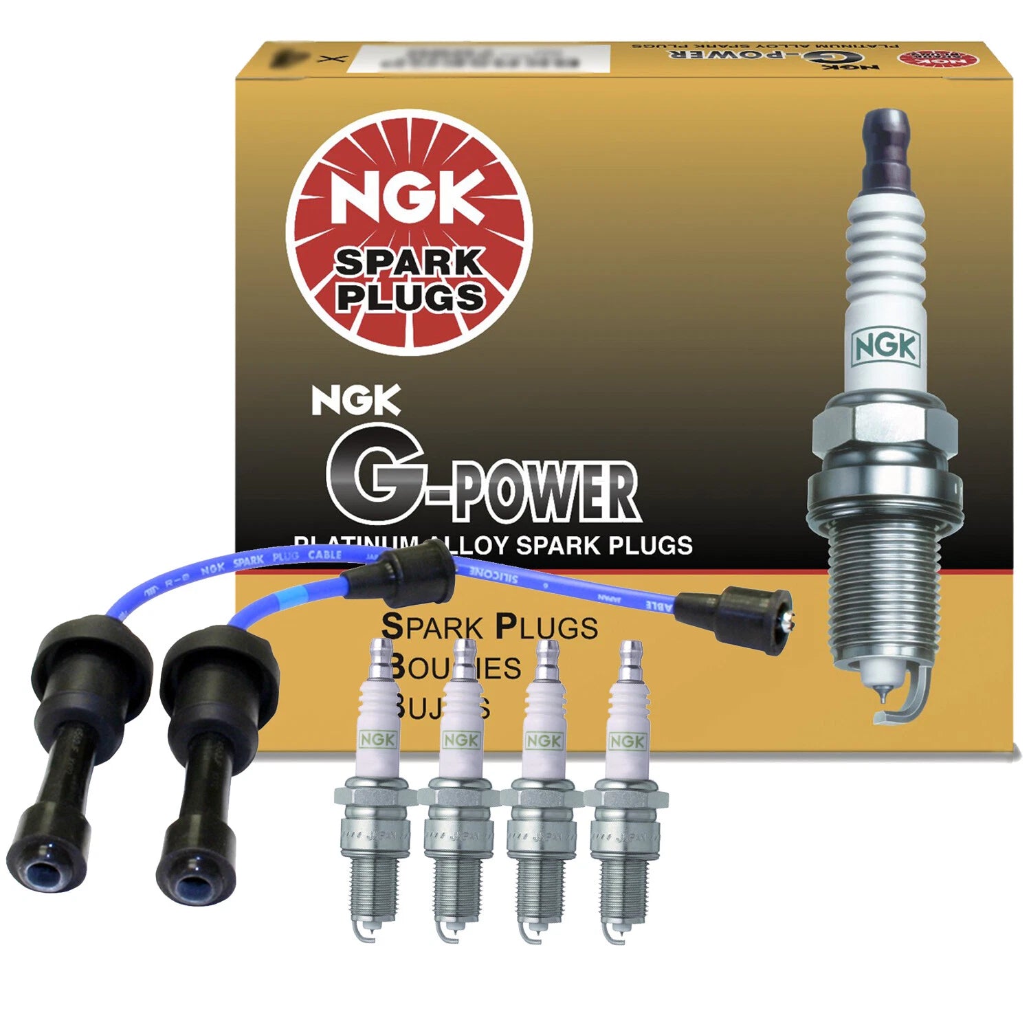Set of 4 NGK G-Power Platinum Spark Plugs for Hyundai Kia 2.4 L4