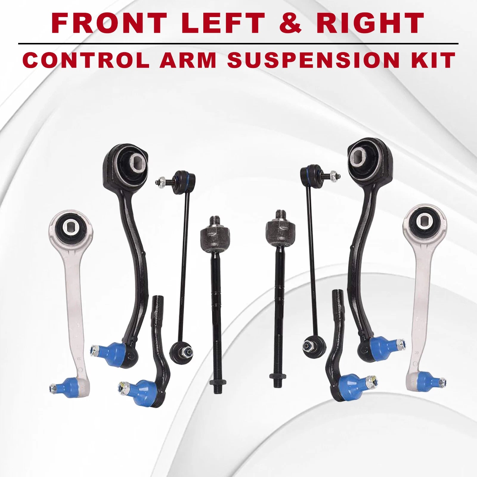 Set of 10 Control Arm Tie Rod Sway Bar Ends for Mercedes-Benz C230 (2000–2007)