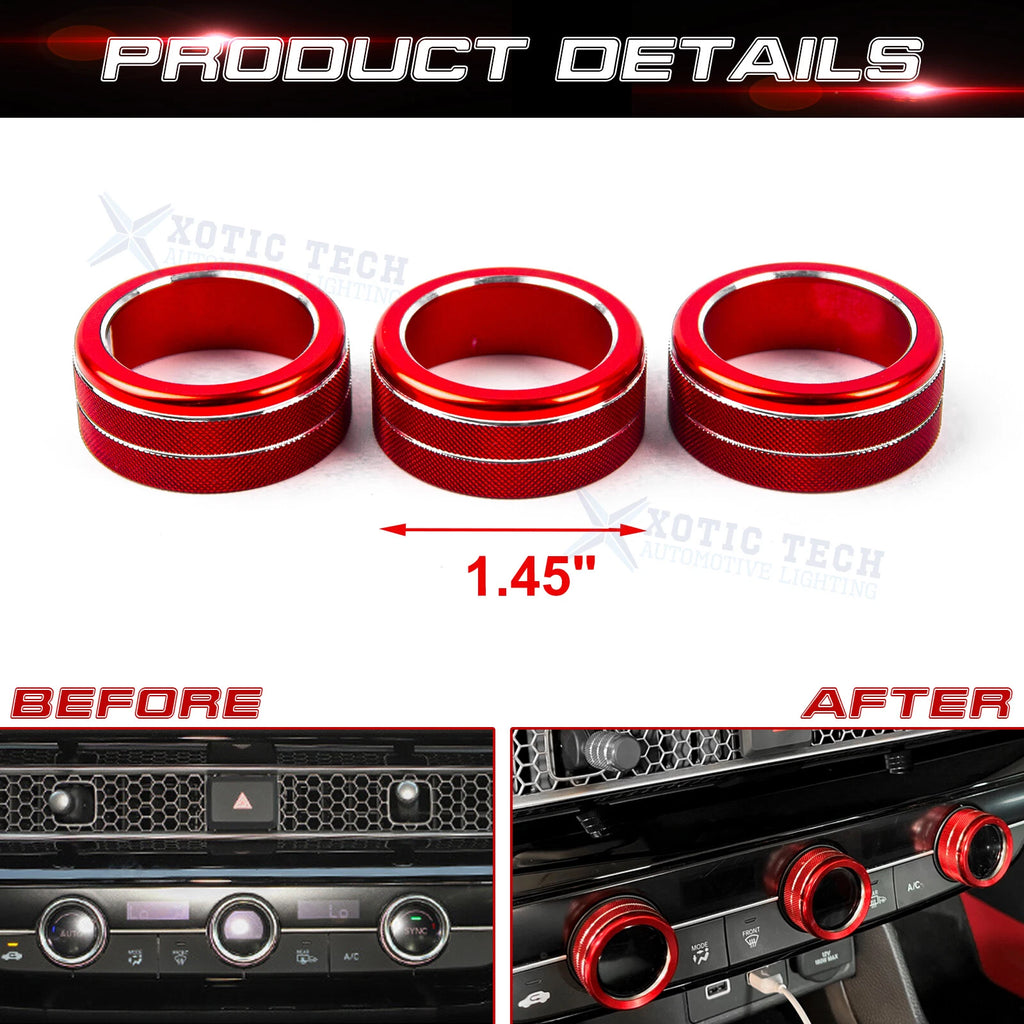 Center Console AC Climate Control Ring Cover for Honda Civic & Accord (2023-2025)