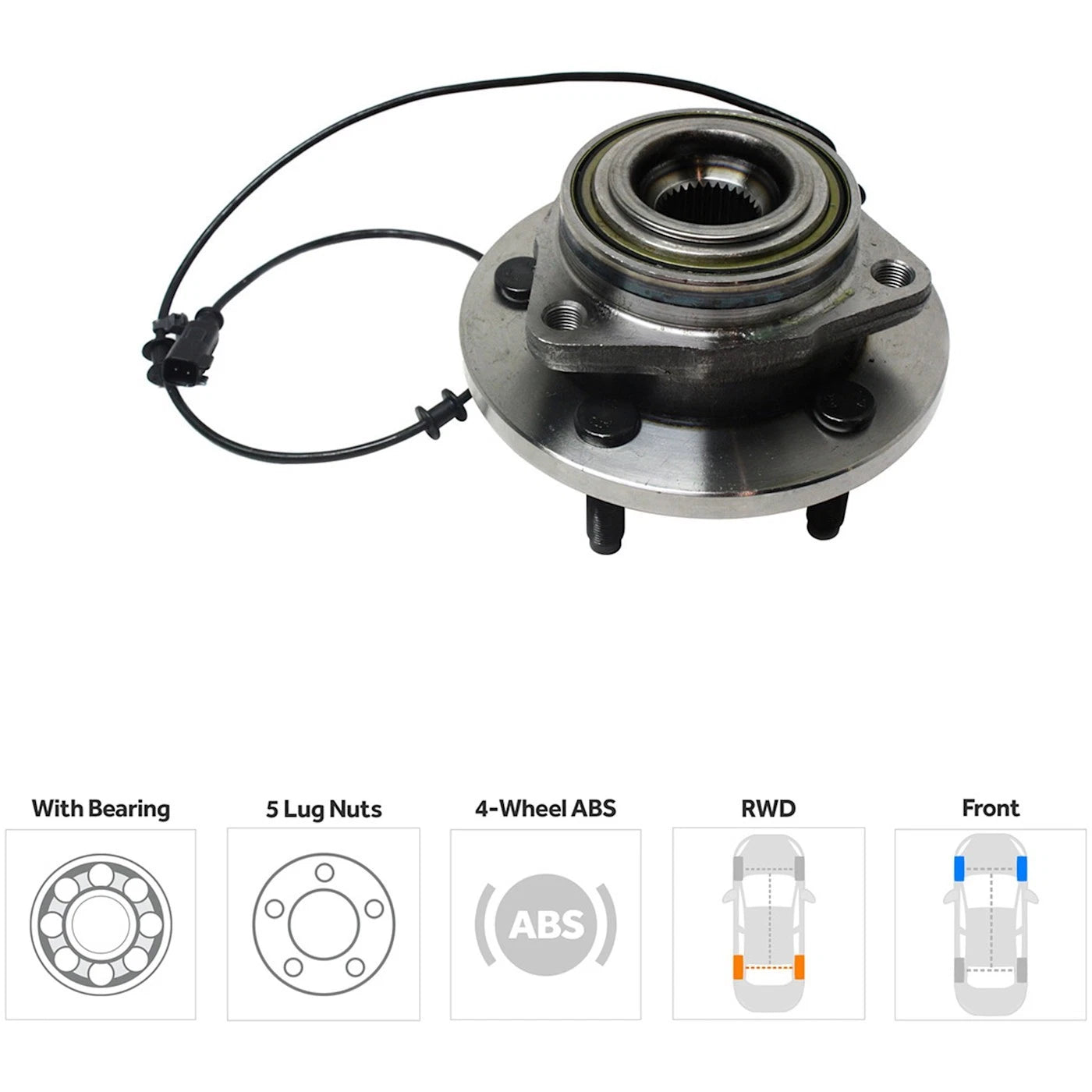 Set of 2 Wheel Hubs for Dodge Aspen