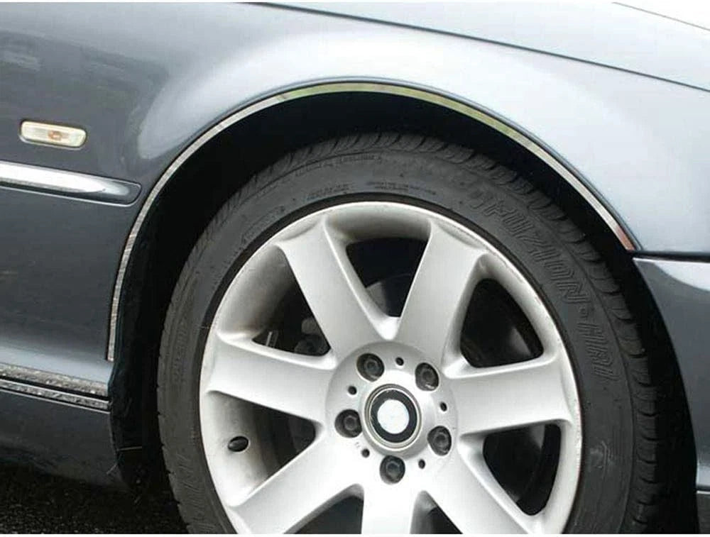 4p Luxury FX Chrome Stainless Fender Trim w/Adhesive for 2001-2005 BMW 3 Series
