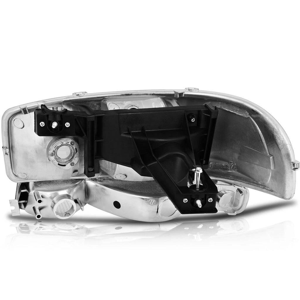 Headlight Assembly Set for GMC Sierra (1999-2006) Chrome Housing