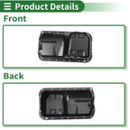 1 Pc Engine Oil Pan No.11200PAAA00 for Honda Accord (1998–2002) Iron Black