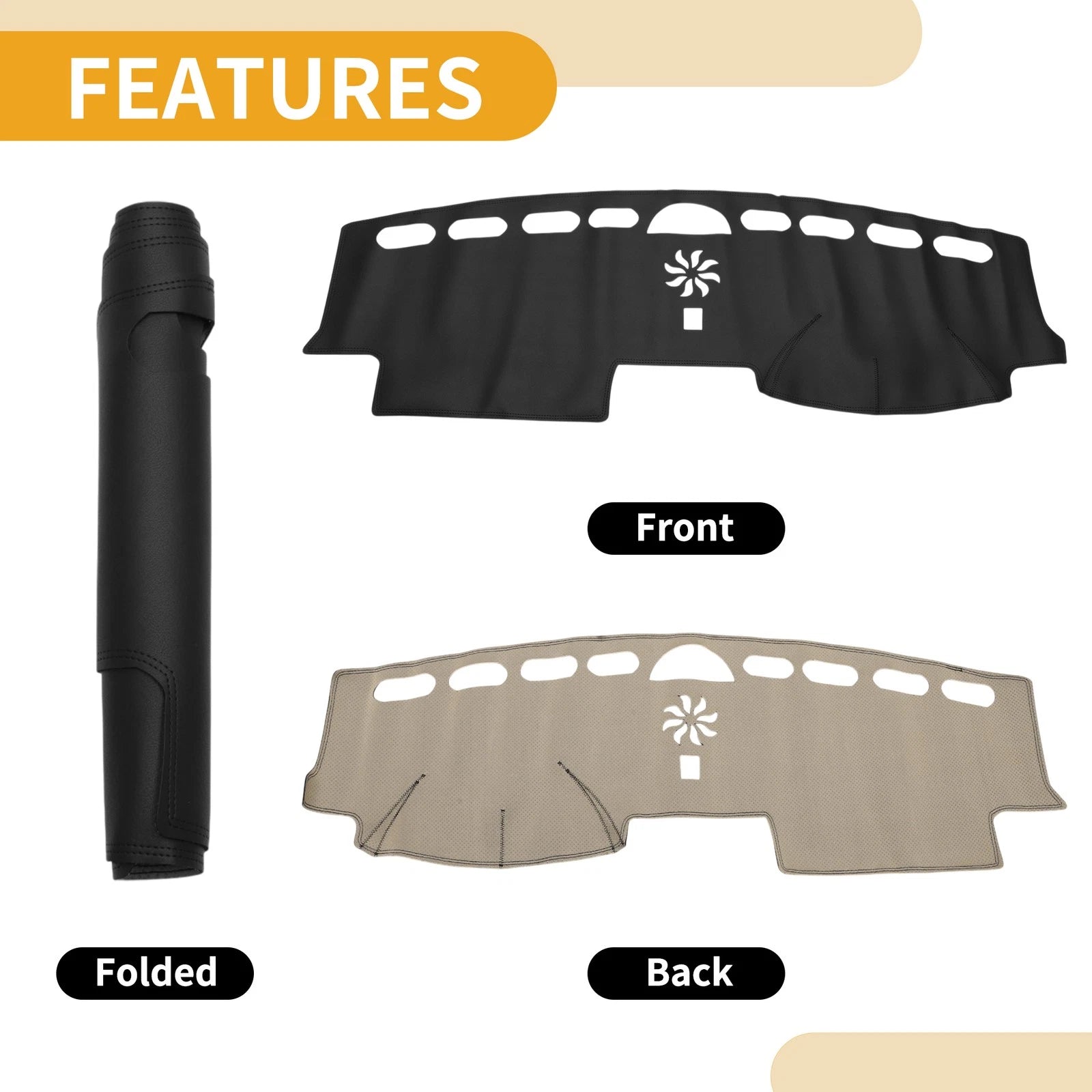 Dashboard Cover for Mercedes C-Class W203 (2001–2007) Black Anti-Slip