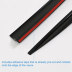 Set of 6 Smoke Door Visor Window Vent Deflectors for Jeep Cherokee (2015–2022)