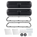 Aluminum Finned Black Valve Cover Set for Ford 289 302 351W V8 (1962–1985)