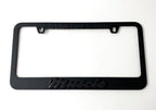 Matte License Plate Frame Premium Gray with Black Outline for Muscle Style (Universal)