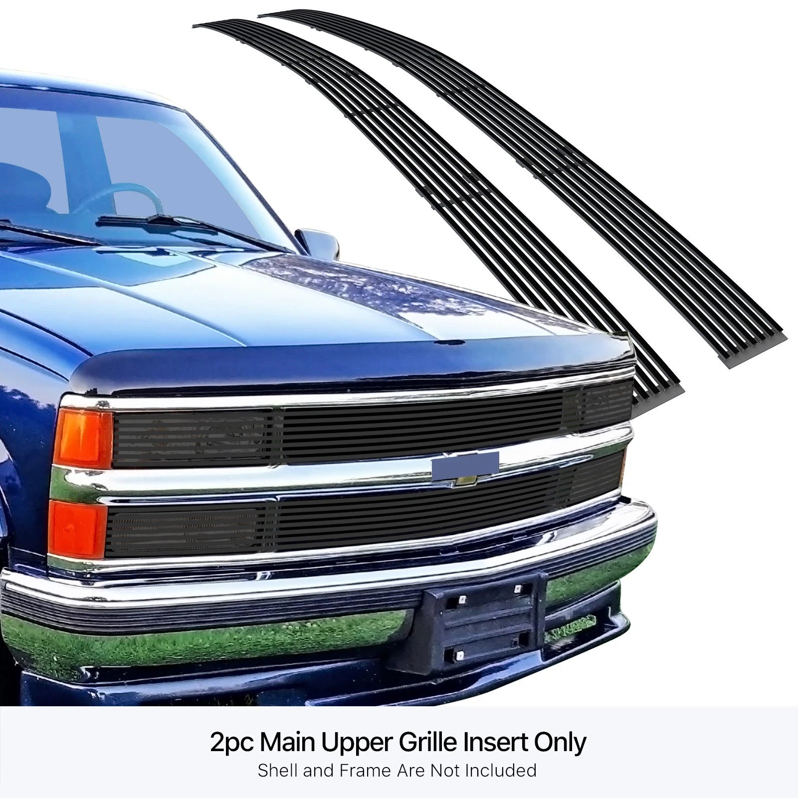 Stainless Black Billet Grille Insert for Chevy Blazer Suburban (1994-1999)