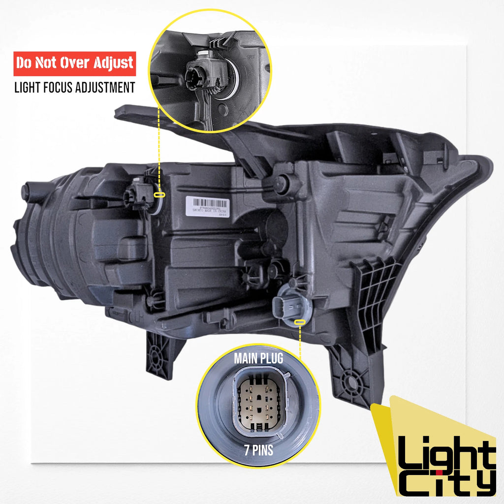 LED Headlight LH for Dodge Durango (2021–2024) - Auto Hi-Beam, Black