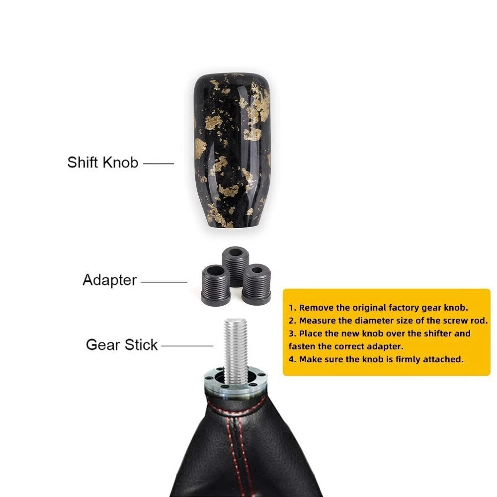 Forged Carbon Fiber Manual Gear Shift Knob Lever Shifter - Universal