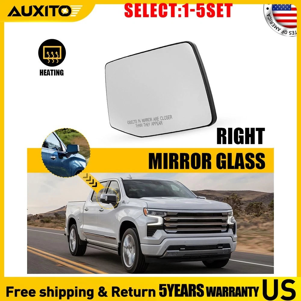 Heated Mirror Glass for Silverado 2500 3500 Sierra HD (2019–2024)