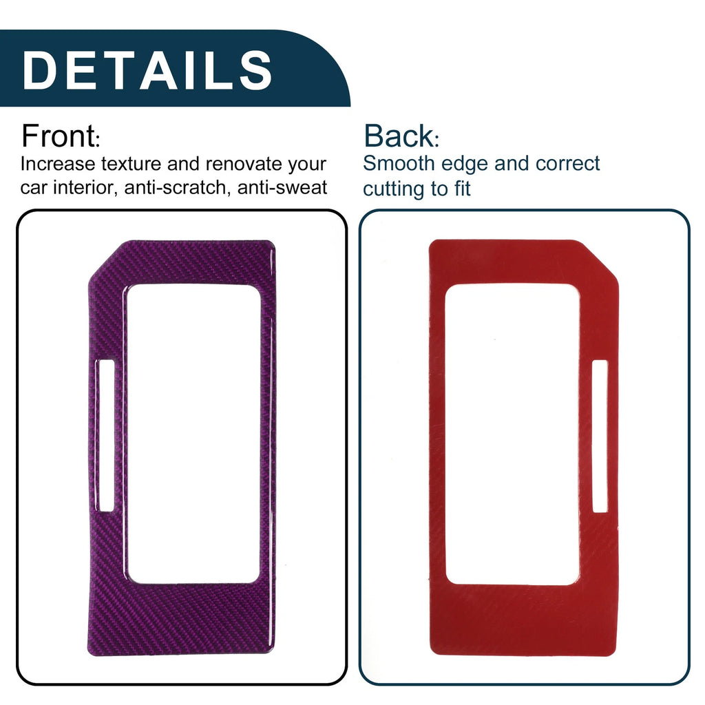 ABS Gear Shift Knob Cover Sticker for Ford F150 (2015–2020) Carbon Fiber Purple