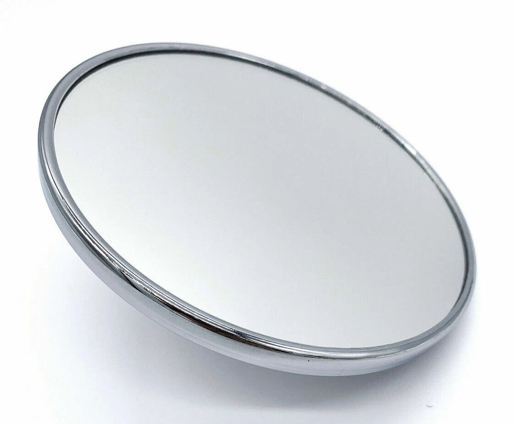 Side Rear View Mirrors Pair Flat 5in Chrome Ribbed Back for Toyota (2005–2015)