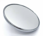 Side Rear View Mirrors Pair Flat 5in Chrome Ribbed Back for Toyota (2005–2015)
