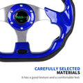 Universal 13" Blue Steering Wheel with Horn Button & Quick Release Adapter