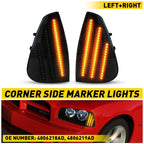 Corner Lights for Dodge Charger (2006–2010) Signal Replacement Lamps Black Pair