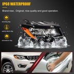 Headlight Assembly for Jeep Compass (2017–2021) Halogen Style Pair