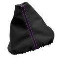 Leather Manual Shift Boot Cover for VW Jetta Vento MK3 (1991–1998) Purple Stitch