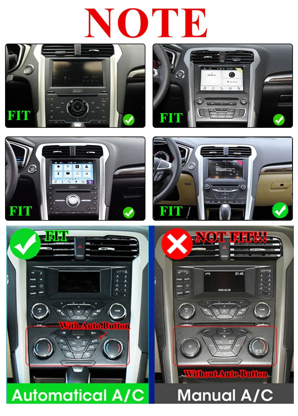9.7'' Car Stereo Radio Navi GPS WIFI for Ford Fusion/Mondeo (2013-2020)