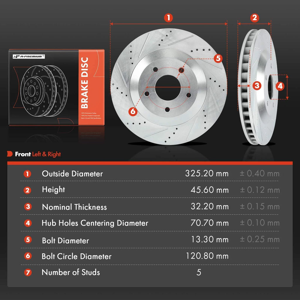 Drilled Brake Rotors for Chevy Corvette (1997-2004)
