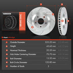 Drilled Brake Rotors for Chevy Corvette (1997-2004)