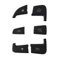 Black ABS Button Cover Sticker / 12pcs / Button Cover Sticker for Mercedes C-Class W205 (2014–2021)