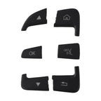 Black ABS Button Cover Sticker / 12pcs / Button Cover Sticker for Mercedes C-Class W205 (2014–2021)