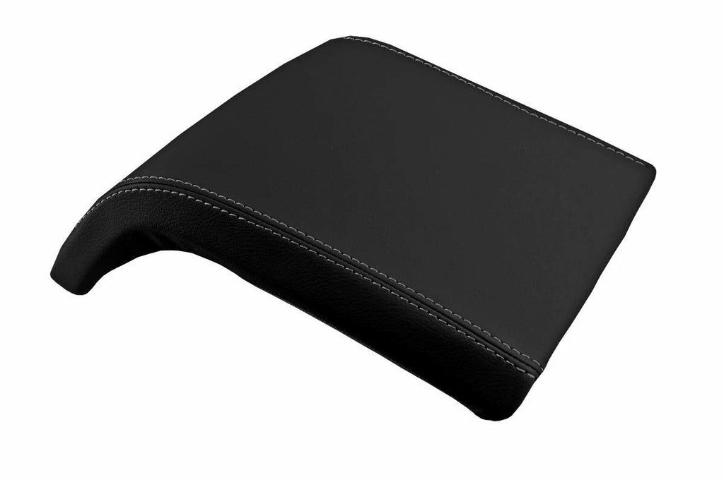 Leather Console Lid Armrest Cover for Lincoln Navigator (2007–2017) Gray Stitch