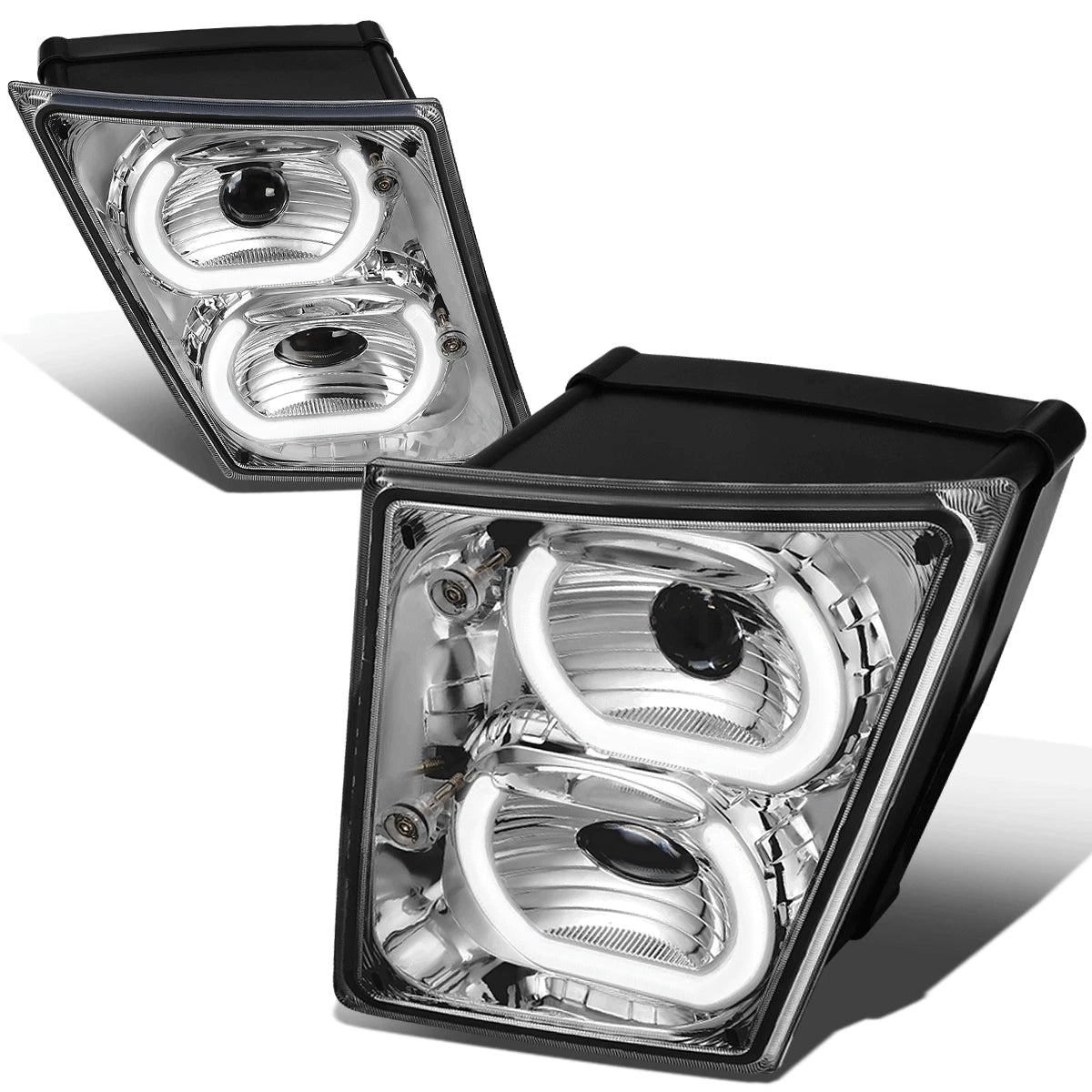 Dual LED Halo Projector Fog Lights for Volvo VN VNL 300 400 740 860 (2003–2017)