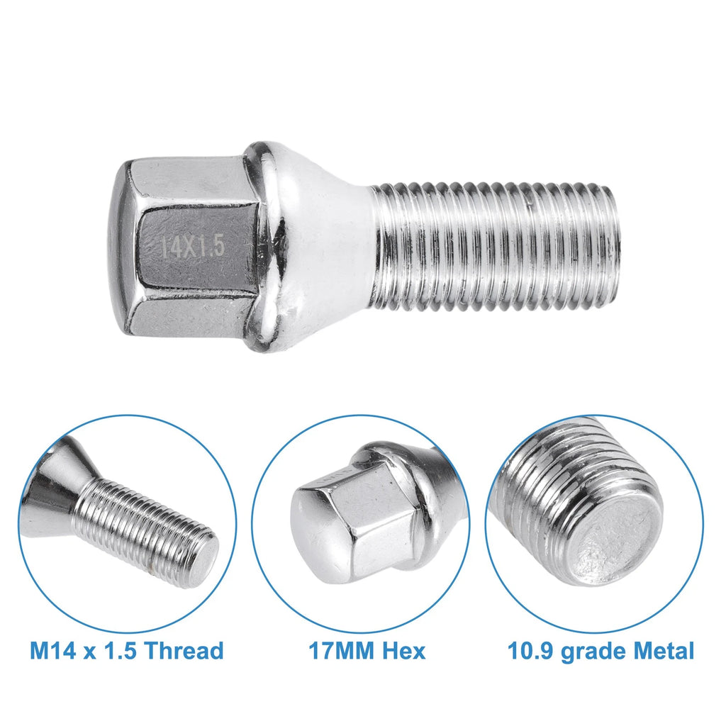 20 Pcs M14 x 1.50 Wheel Bolt Replacement for BMW 7 Series (2002–2008)