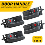 Set of 4 Dark Gray Interior Door Handles for Toyota Corolla (2003–2008)