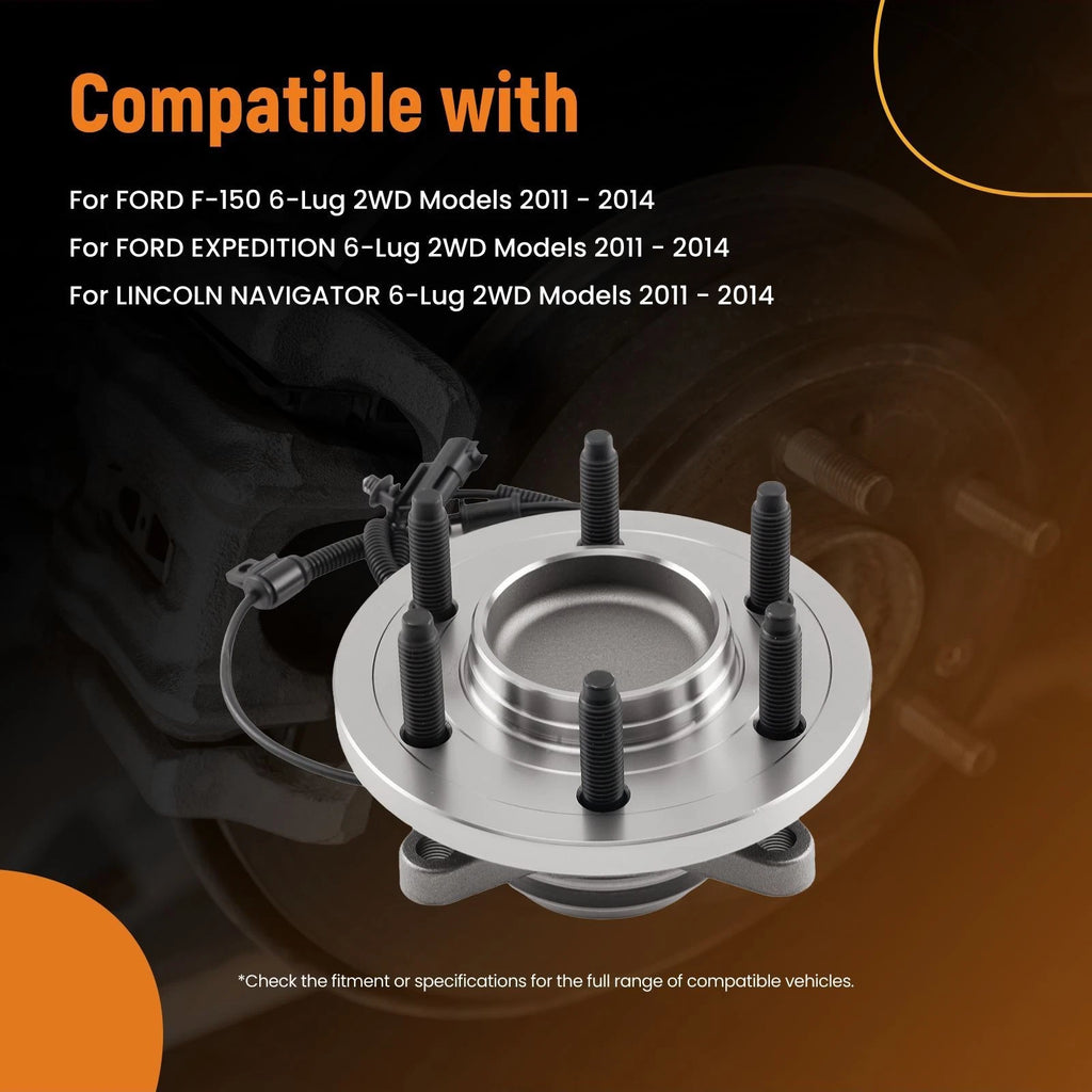 2X Front Wheel Bearing for Ford F-150/Expedition (2011–2014) 515143 6-Lug
