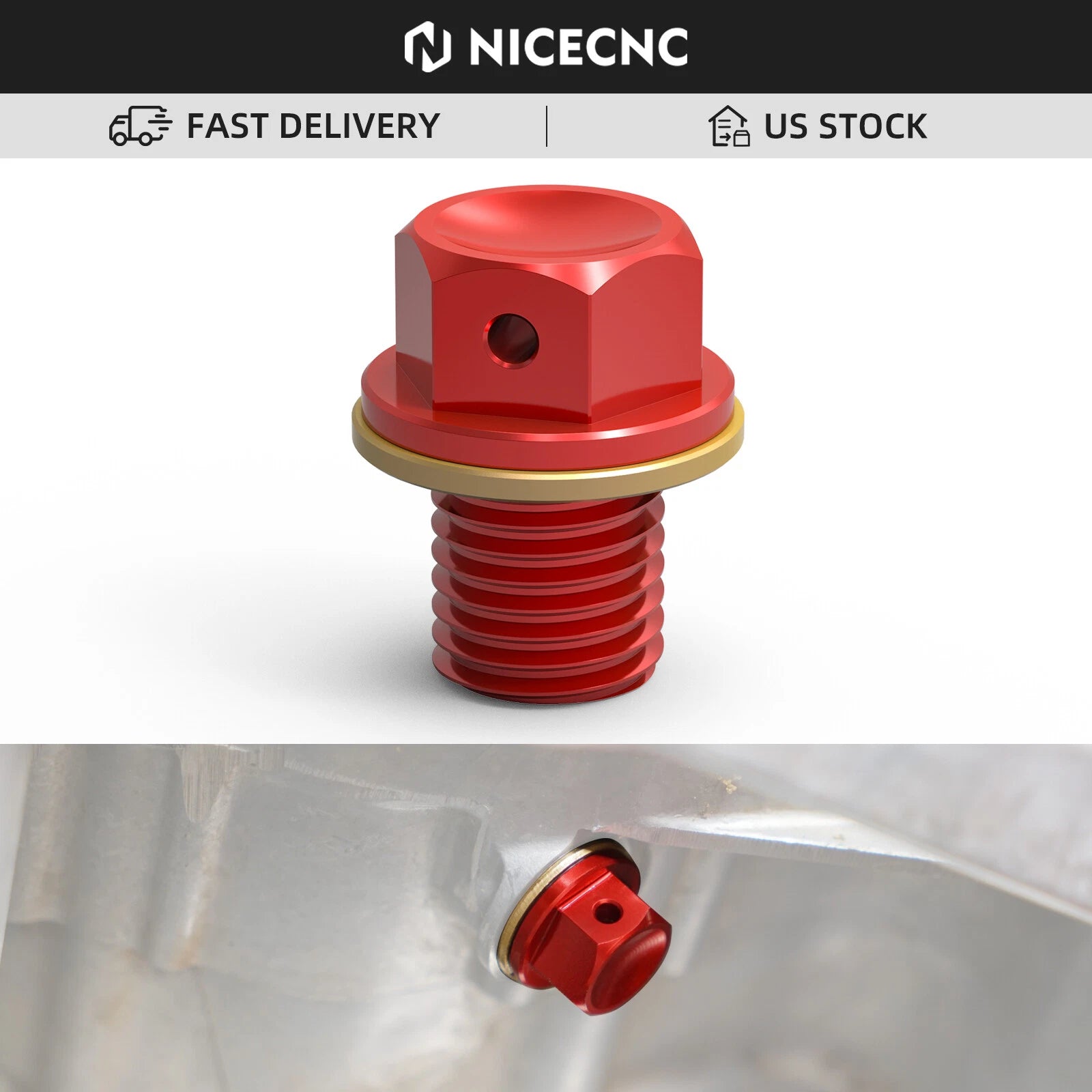 M12x1.5 Magnetic Oil Drain Plug for Honda XR50R XR70R XR100R CBR600RR 1000RR