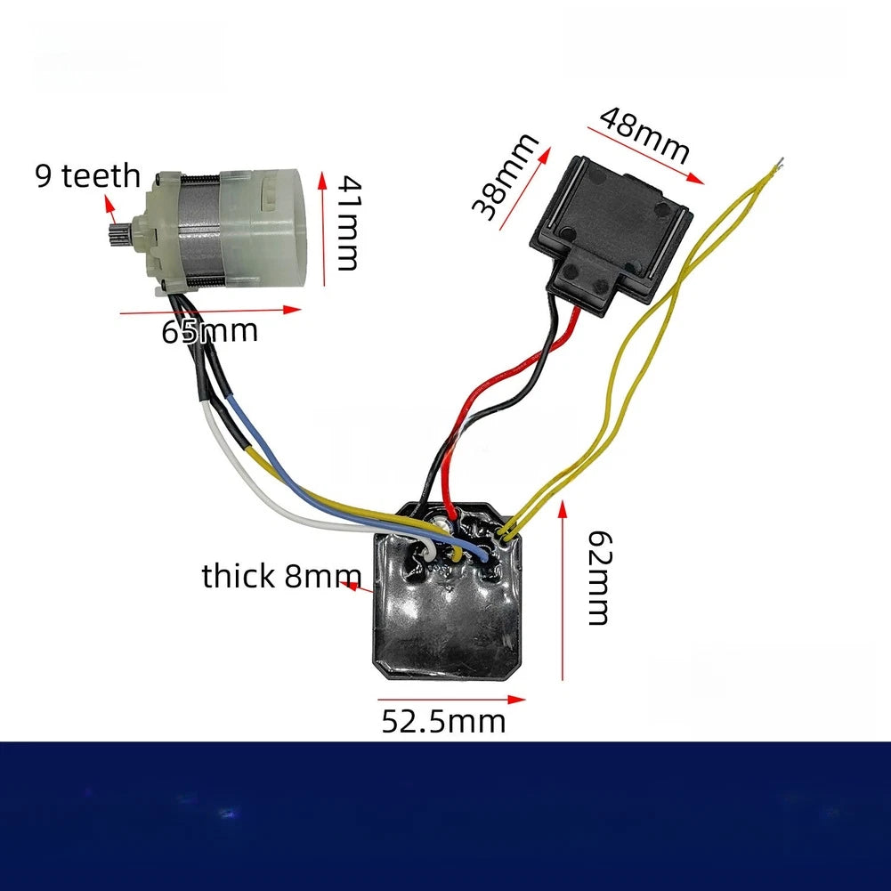 21V Brushless Motor Assembly with Control Board for Car Wash Applications
