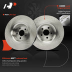 Front Disc Brake Rotors & Ceramic Pads for Ford Edge (2015-2021)