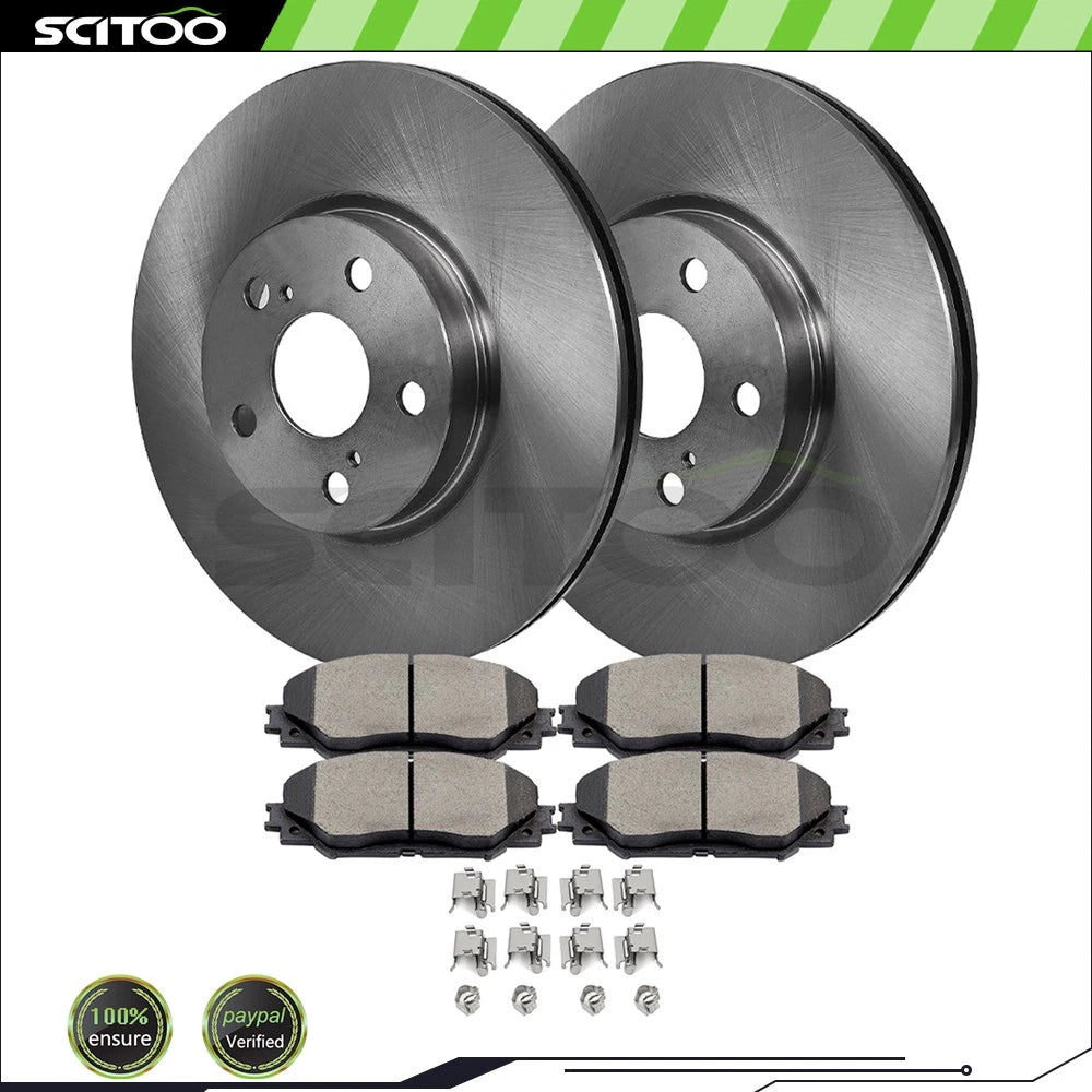 Front Brake Pads and Rotors for Toyota Corolla 2009–2019 (1.8L, 2.0L)