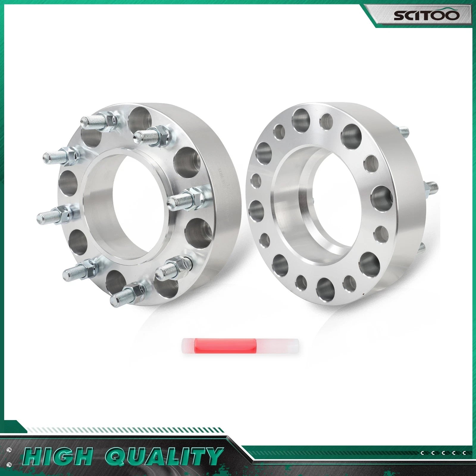 2X 8X180 Hub Centric Wheel Spacers M14x1.5 for Silverado 2500 HD (2011–2025)