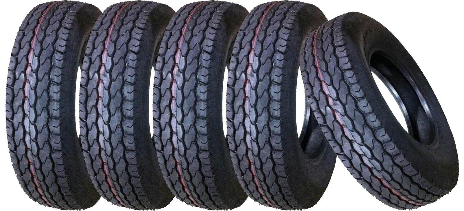 Set of 5 ST225/75D15 Trailer Tires 225 75 15 H78-15 8PR LRD 11022