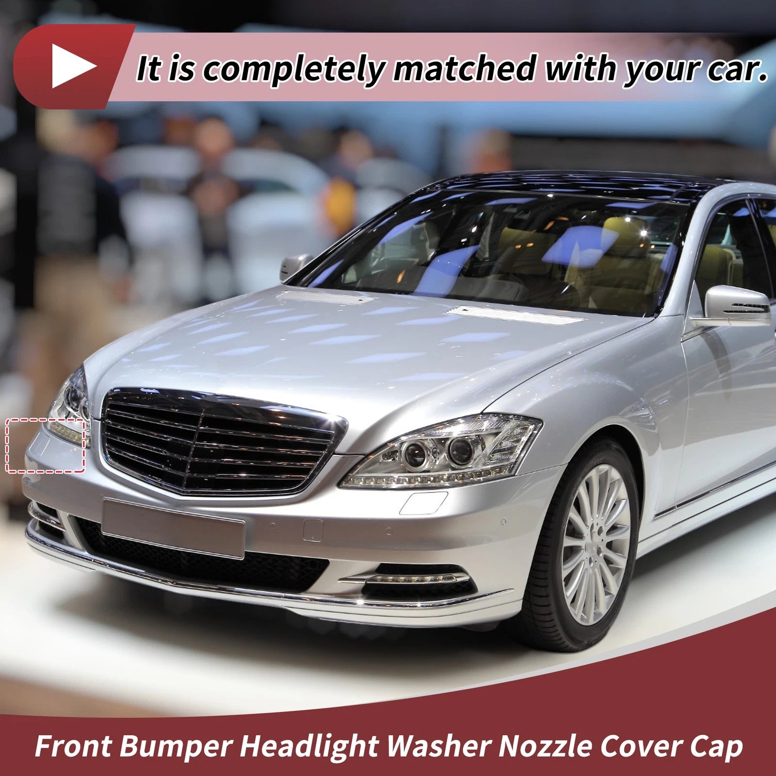 Washer Nozzle Cover Cap for Mercedes-Benz S350 (2012–2013) White