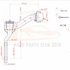 Front Ball Joints Tie Rods Pitman Idler Arm Kit for Lincoln Town Car (1991–1994)