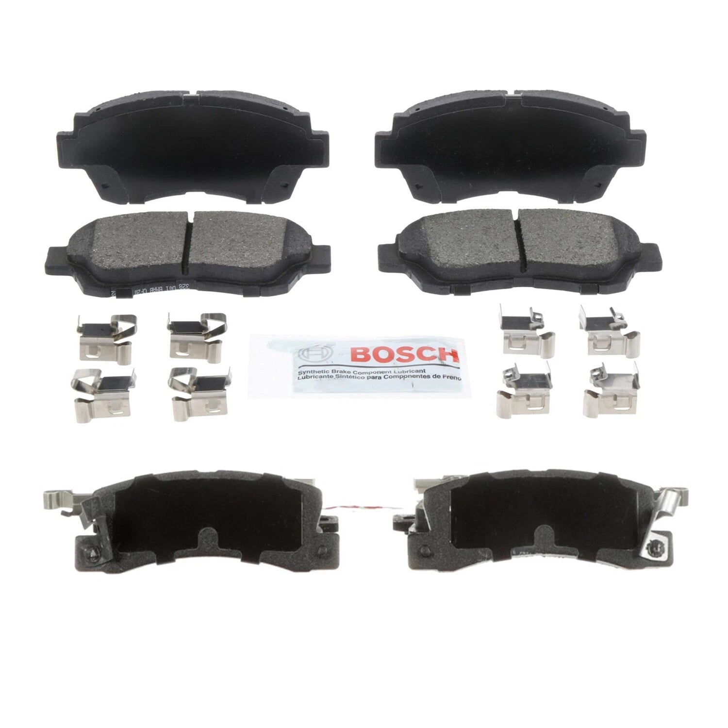 Bosch Blue Ceramic Disc Brake Pads with Hardware Kit for Lexus ES300 (1992–2003)