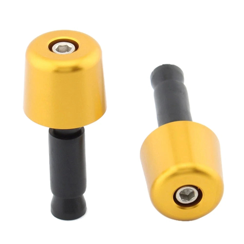 Handlebar Grips & End Caps for Universal Motorcycle (1in/25.4mm) Gold